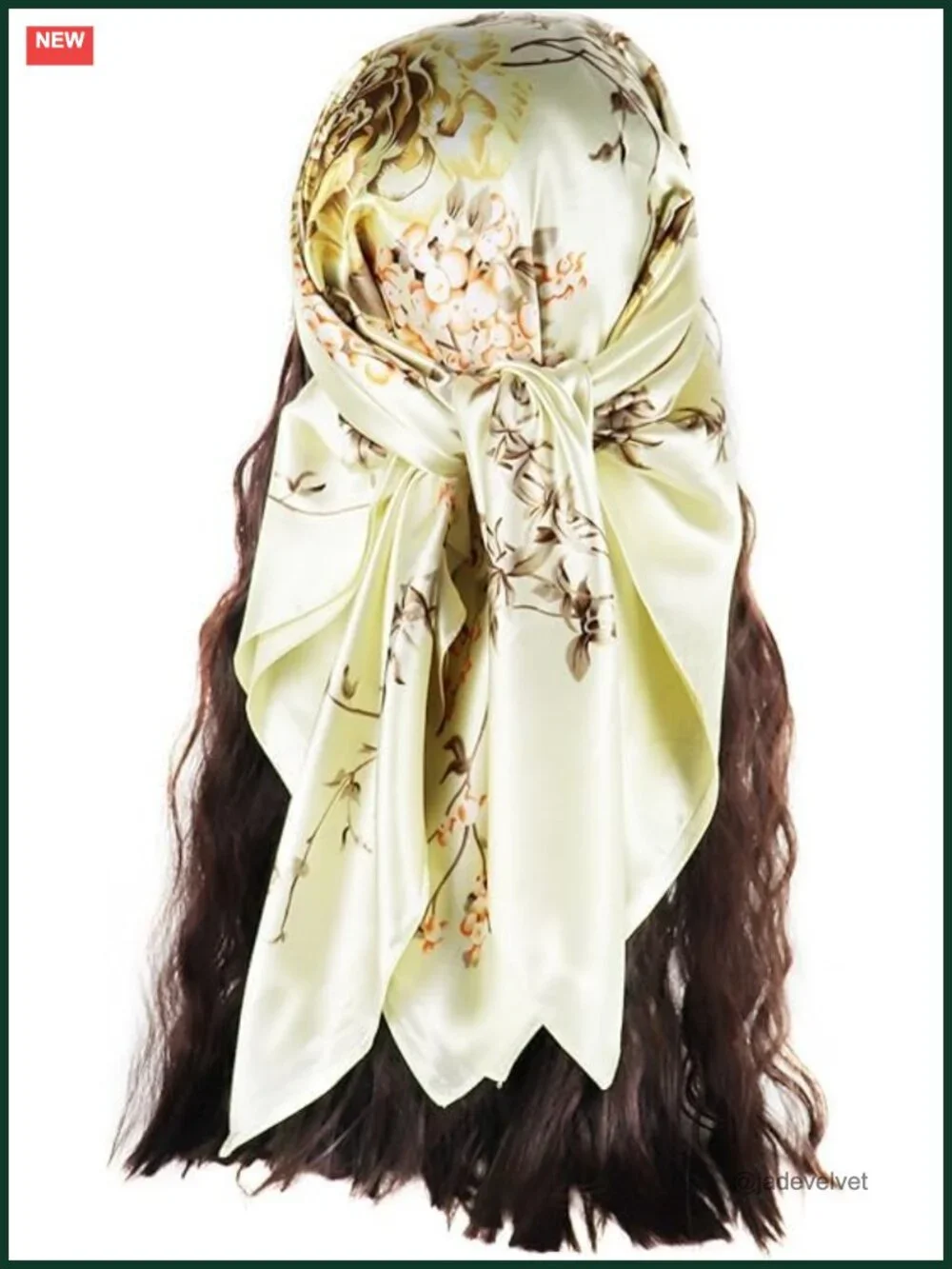 2pk Satin Head Scarf for Women 35x35 Silk Feel Hair Wrap Bandana